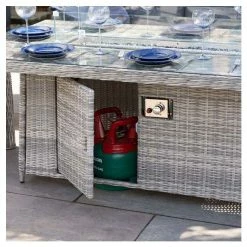 'Peony' Luxury Rattan 8 Seater Garden Sofa Set with Rectangular Fire Pit Table in Pebble by Primrose Living -Rattan Garden Furniture Shop FU102405 4 c36c