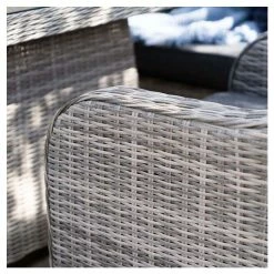 'Peony' Luxury Rattan 8 Seater Garden Sofa Set with Rectangular Fire Pit Table in Pebble by Primrose Living -Rattan Garden Furniture Shop FU102405 5 5e7c