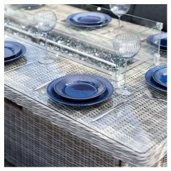 'Peony' Luxury Rattan 8 Seater Garden Sofa Set with Rectangular Fire Pit Table in Pebble by Primrose Living -Rattan Garden Furniture Shop FU102405 6 d49d