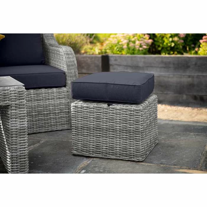 'Peony' Luxury Rattan 5 Seater Garden Sofa Set with Coffee Table and Footstools in Pebble by Primrose Living 9 'Peony' Luxury Rattan 5 Seater Garden Sofa Set with Coffee Table and Footstools in Pebble by Primrose Living - Image 7
