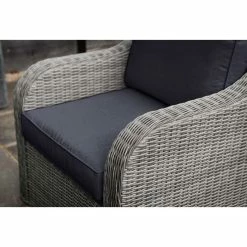 'Peony' Luxury Rattan 4 Seater Modular Garden Sofa Set with Coffee Table in Pebble by Primrose Living -Rattan Garden Furniture Shop FU102410 Light Grey ChairClose 5b77