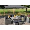 'Peony' Luxury Rattan 6 Seater Garden Sofa Set with Square Rising Table and Parasol in Pebble by Primrose Living -Rattan Garden Furniture Shop FU102416 Light Grey FullSet 1dbd