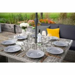 'Peony' Luxury Rattan 9 Seater Garden Sofa Set with Square Rising Table and Footstools in Pebble by Primrose Living -Rattan Garden Furniture Shop FU102426 Light Grey 10 c7e3