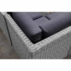 'Peony' Luxury Rattan 9 Seater Garden Sofa Set with Square Rising Table and Footstools in Pebble by Primrose Living -Rattan Garden Furniture Shop FU102426 Light Grey ChairClose 6e16