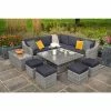 'Peony' Luxury Rattan 9 Seater Garden Sofa Set with Square Rising Table and Footstools in Pebble by Primrose Living -Rattan Garden Furniture Shop FU102426 Light Grey FullSet cad5