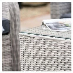 'Peony' Luxury Rattan 5 Seater Garden Sofa Set with Coffee Table in Pebble by Primrose Living -Rattan Garden Furniture Shop FU102436 6 bca7