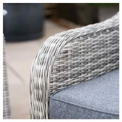 'Peony' Luxury Rattan 5 Seater Garden Sofa Set with Coffee Table in Pebble by Primrose Living -Rattan Garden Furniture Shop FU102436 7 8dce