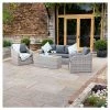 'Peony' Luxury Rattan 5 Seater Garden Sofa Set with Coffee Table in Pebble by Primrose Living 1 'Peony' Luxury Rattan 5 Seater Garden Sofa Set with Coffee Table in Pebble by Primrose Living -Rattan Garden Furniture Shop FU102436 Main 60ff