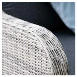 'Peony' Luxury Rattan 4 Seater Garden Sofa Set with Coffee Table in Pebble by Primrose Living -Rattan Garden Furniture Shop FU102437 7 cd29