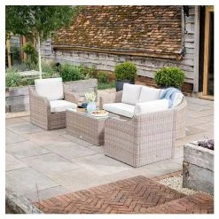 'Peony' Luxury Rattan 5 Seater Garden Sofa Set with Coffee Table by Primrose Living -Rattan Garden Furniture Shop FU102440 6 e65d