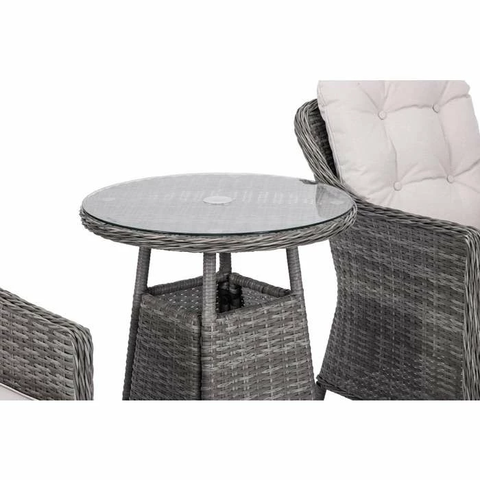 Classic Rattan Bistro Set in Stone by Primrose Living 6 Classic Rattan Bistro Set in Stone by Primrose Living - Image 4