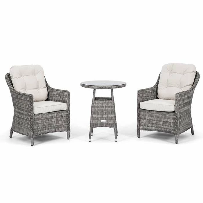 Classic Rattan Bistro Set in Stone by Primrose Living 5 Classic Rattan Bistro Set in Stone by Primrose Living - Image 3