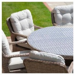 Classic Rattan 8 Seater Oval Garden Dining Set with Parasol by Primrose Living -Rattan Garden Furniture Shop FU102449 5199