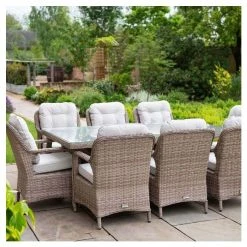 Classic Rattan 8 Seater Rectangular Garden Dining Set with Parasol by Primrose Living 16 Classic Rattan 8 Seater Rectangular Garden Dining Set with Parasol by Primrose Living -Rattan Garden Furniture Shop FU102451 1 f297