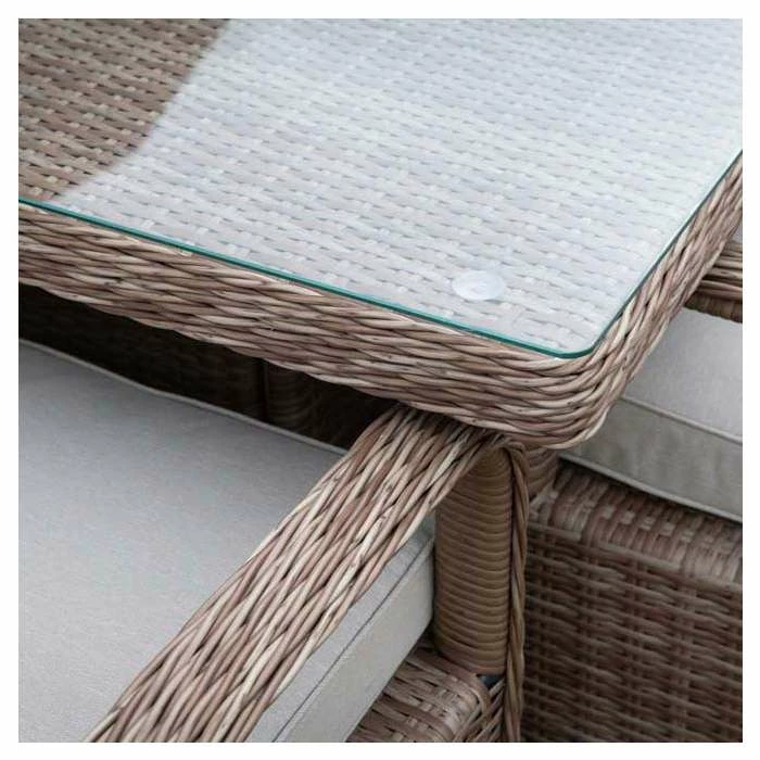 Classic Rattan 8 Seater Rectangular Garden Dining Set with Parasol by Primrose Living 5 Classic Rattan 8 Seater Rectangular Garden Dining Set with Parasol by Primrose Living - Image 3