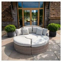 Classic Rattan Modular Daybed Sofa Set with Retractable Canopy by Primrose Living -Rattan Garden Furniture Shop FU102453 1 ad8d