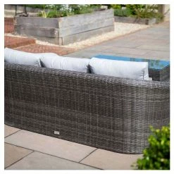 Classic Rattan 5 Seater Garden Sofa Set with Coffee Table and Footstools in Stone by Primrose Living -Rattan Garden Furniture Shop FU102454 6 41b4
