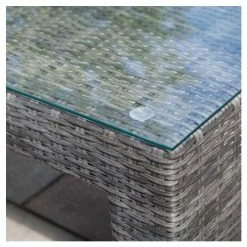 Classic Rattan 5 Seater Garden Sofa Set with Coffee Table and Footstools in Stone by Primrose Living -Rattan Garden Furniture Shop FU102454 7 cb8a