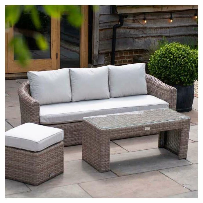 Classic Rattan 5 Seater Garden Sofa Set with Coffee Table and Footstools by Primrose Living 5 Classic Rattan 5 Seater Garden Sofa Set with Coffee Table and Footstools by Primrose Living - Image 3