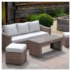 Classic Rattan 5 Seater Garden Sofa Set with Coffee Table and Footstools by Primrose Living 14 Classic Rattan 5 Seater Garden Sofa Set with Coffee Table and Footstools by Primrose Living -Rattan Garden Furniture Shop FU102455 2 5e69