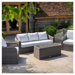 Classic Rattan 5 Seater Garden Sofa Set with Coffee Table in Stone by Primrose Living 16 Classic Rattan 5 Seater Garden Sofa Set with Coffee Table in Stone by Primrose Living -Rattan Garden Furniture Shop FU102458 1 72a7