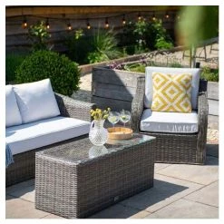 Classic Rattan 5 Seater Garden Sofa Set with Coffee Table in Stone by Primrose Living 21 Classic Rattan 5 Seater Garden Sofa Set with Coffee Table in Stone by Primrose Living -Rattan Garden Furniture Shop FU102458 7 3b6c