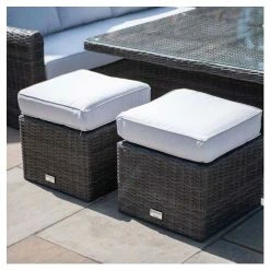 Classic Rattan 8 Seater Garden Sofa Set with Rectangular Rising Table and Parasol in Stone by Primrose Living -Rattan Garden Furniture Shop FU102460 7 31b0