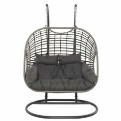 Luxury Rattan Double Hanging Egg Chair by Primrose Living -Rattan Garden Furniture Shop FU17131 add image 4 c0db