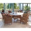 Alexander Rose San Marino 6 Seater Round Garden Furniture Set with Wicker Armchairs -Rattan Garden Furniture Shop FU4662 main image e484