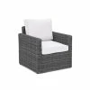 Luxury Rattan Straight Arm Single Armchair in Stone by Primrose Living