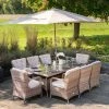 Luxury Rattan 8 Seater Rectangular Garden Dining Set with Parasol by Primrose Living -Rattan Garden Furniture Shop Natural FU102221 5 FullSet 32f1