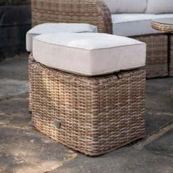 'Peony' Luxury Rattan 5 Seater Modular Garden Sofa Set with Open Coffee Table and Footstools by Primrose Living 14 'Peony' Luxury Rattan 5 Seater Modular Garden Sofa Set with Open Coffee Table and Footstools by Primrose Living -Rattan Garden Furniture Shop Natural FU102223 1 Footstool 8a2a