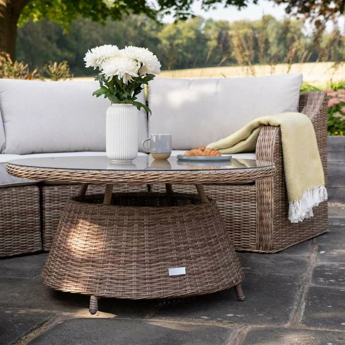 'Peony' Luxury Rattan 5 Seater Modular Garden Sofa Set with Open Coffee Table and Footstools by Primrose Living 6 'Peony' Luxury Rattan 5 Seater Modular Garden Sofa Set with Open Coffee Table and Footstools by Primrose Living - Image 4