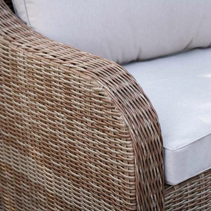 'Peony' Luxury Rattan 5 Seater Modular Garden Sofa Set with Open Coffee Table and Footstools by Primrose Living 7 'Peony' Luxury Rattan 5 Seater Modular Garden Sofa Set with Open Coffee Table and Footstools by Primrose Living - Image 5