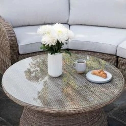 'Peony' Luxury Rattan 5 Seater Modular Garden Sofa Set with Open Coffee Table and Footstools by Primrose Living 19 'Peony' Luxury Rattan 5 Seater Modular Garden Sofa Set with Open Coffee Table and Footstools by Primrose Living -Rattan Garden Furniture Shop Natural FU102223 8 Table c53b