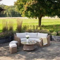 'Peony' Luxury Rattan 5 Seater Modular Garden Sofa Set with Open Coffee Table and Footstools by Primrose Living 20 'Peony' Luxury Rattan 5 Seater Modular Garden Sofa Set with Open Coffee Table and Footstools by Primrose Living -Rattan Garden Furniture Shop Natural FU102223 9 FullSetFar 5d73