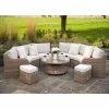 'Peony' Luxury Rattan 8 Seater Modular Garden Sofa Set with Storage Basket, Coffee Table and Footstools by Primrose Living -Rattan Garden Furniture Shop Natural FU102225 FullSet 004f