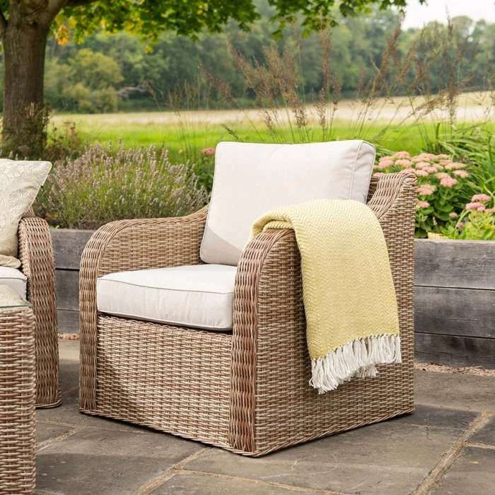 'Peony' Luxury Rattan 4 Seater Modular Garden Sofa Set with Coffee Table by Primrose Living 6 'Peony' Luxury Rattan 4 Seater Modular Garden Sofa Set with Coffee Table by Primrose Living - Image 4