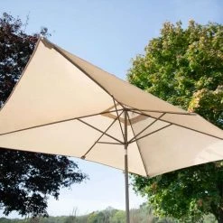 'Peony' Luxury Rattan 9 Seater Modular Garden Sofa Set with Square Rising Table and Footstools by Primrose Living -Rattan Garden Furniture Shop Natural FU102236 12 Parasol bc98