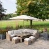 'Peony' Luxury Rattan 9 Seater Modular Garden Sofa Set with Rising Rectangular Table and Footstools by Primrose Living -Rattan Garden Furniture Shop Natural FU102237 6 FullSet 7bb5