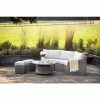 'Peony' Luxury Rattan 5 Seater Modular Garden Sofa Set with Coffee Table and Footstools in Stone by Primrose Living -Rattan Garden Furniture Shop Stone FU102248 FullSet 08b3