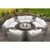 'Peony' Luxury Rattan 8 Seater Modular Garden Sofa Set with Storage Baskets and Coffee Table in Stone by Primrose Living -Rattan Garden Furniture Shop Stone FU102251 FullSet a2f3
