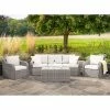 'Peony' Luxury Rattan 5 Seater Modular Garden Sofa Set with Coffee Table in Stone by Primrose Living -Rattan Garden Furniture Shop Stone FU102254 1 FullSet fce4