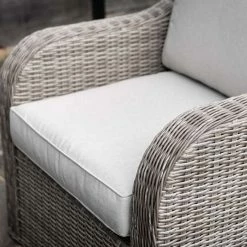 'Peony' Luxury Rattan 8 Seater Modular Garden Sofa Set with Rising Table and Parasol in Stone by Primrose Living -Rattan Garden Furniture Shop Stone FU102258 7 ChairClose a127