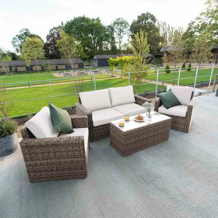 'Iris' Luxury Rattan 4 Seater Garden Sofa Set with Coffee Table by Primrose Living 3 'Iris' Luxury Rattan 4 Seater Garden Sofa Set with Coffee Table by Primrose Living