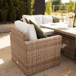 'Iris' Luxury Rattan 6 Seater Garden Sofa Set with Square Rising Table and Parasol by Primrose Living -Rattan Garden Furniture Shop fu102417 chairbackside 0311