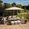 'Iris' Luxury Rattan 8 Seater Garden Sofa Set with Rectangular Table and Parasol by Primrose Living -Rattan Garden Furniture Shop fu102419 4 FullSet 4906