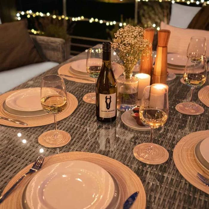 'Iris' Luxury Rattan 8 Seater Garden Sofa Set with Rectangular Rising Table by Primrose Living 5 'Iris' Luxury Rattan 8 Seater Garden Sofa Set with Rectangular Rising Table by Primrose Living - Image 3