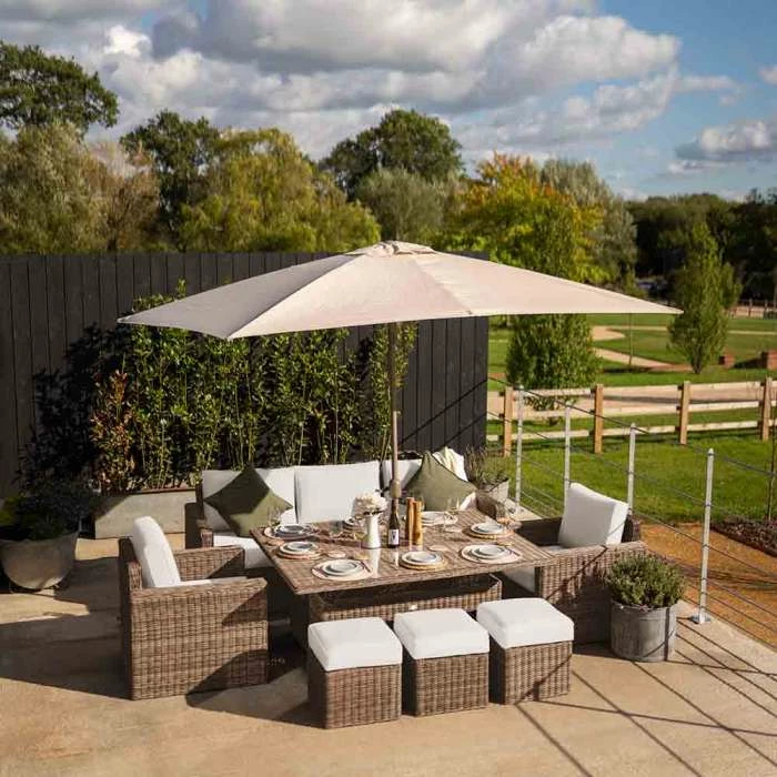 'Iris' Luxury Rattan 8 Seater Garden Sofa Set with Rectangular Rising Table by Primrose Living 3 'Iris' Luxury Rattan 8 Seater Garden Sofa Set with Rectangular Rising Table by Primrose Living