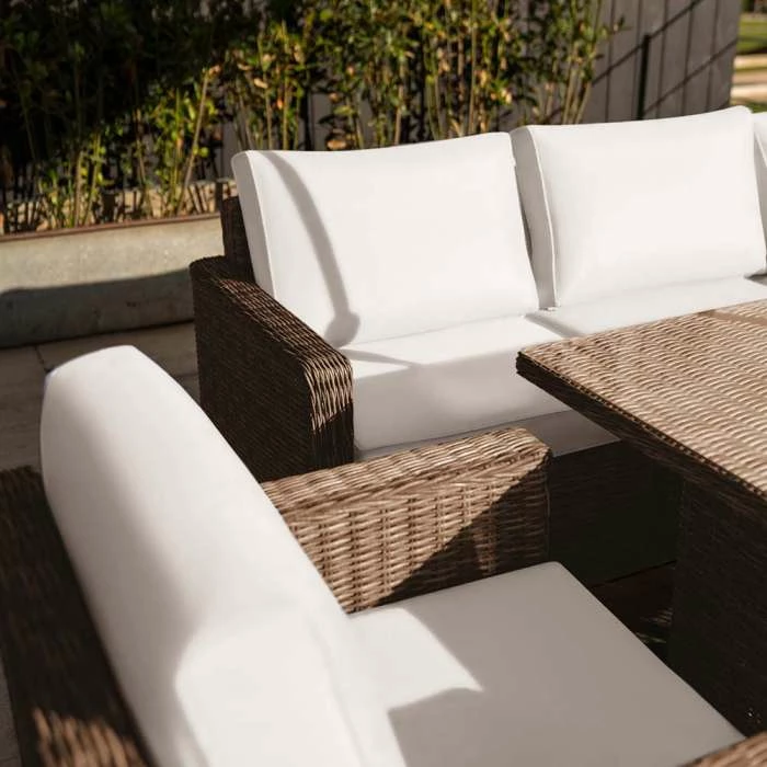 'Iris' Luxury Rattan 8 Seater Garden Sofa Set with Rectangular Rising Table by Primrose Living 8 'Iris' Luxury Rattan 8 Seater Garden Sofa Set with Rectangular Rising Table by Primrose Living - Image 6